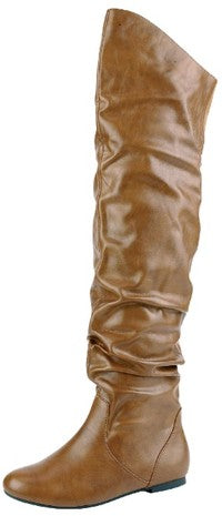Over The Knee Low Heel Boot