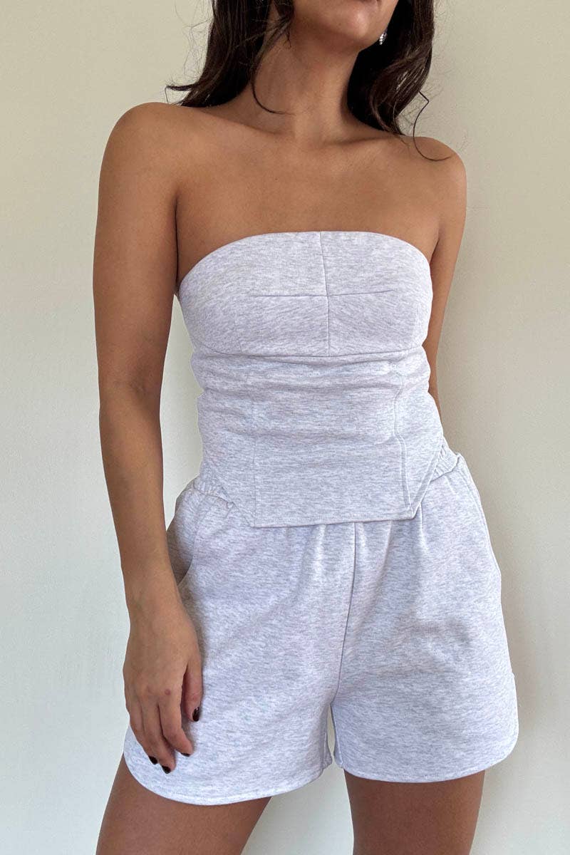 Terry Corset Top and Short Set