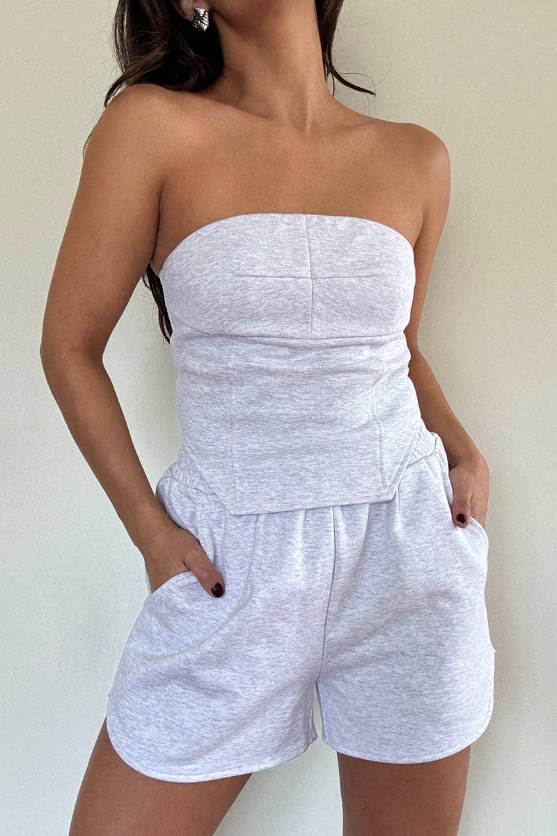 Terry Corset Top and Short Set