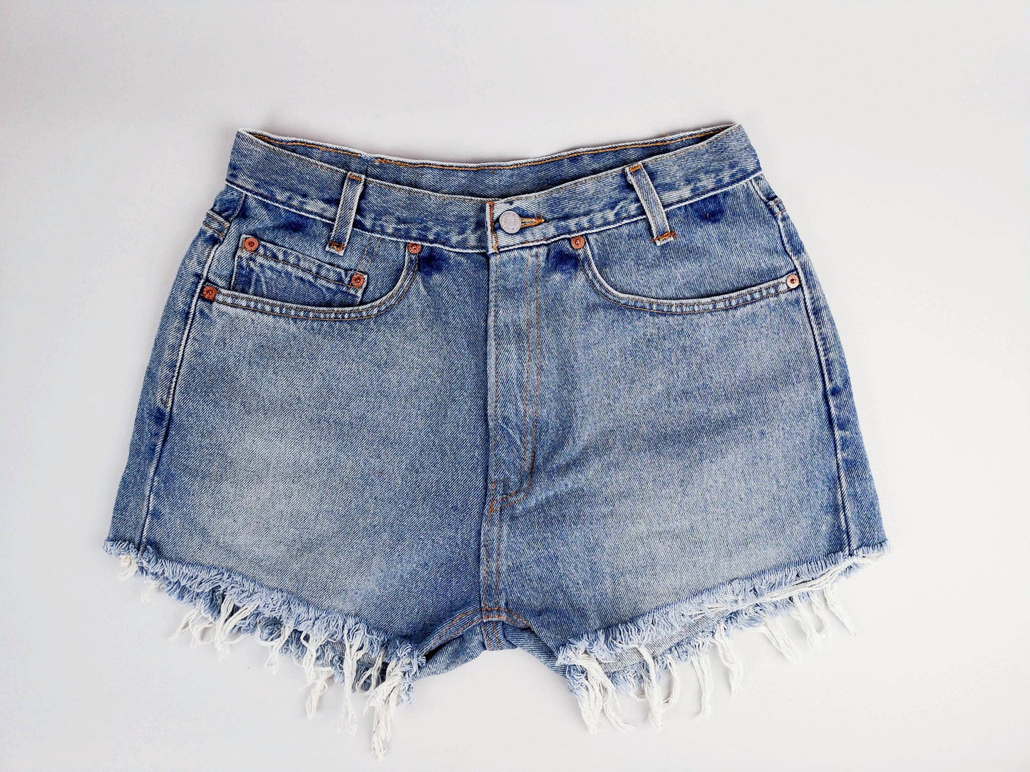 High-Rise Upcycled Denim Cutoff Shorts - Original
