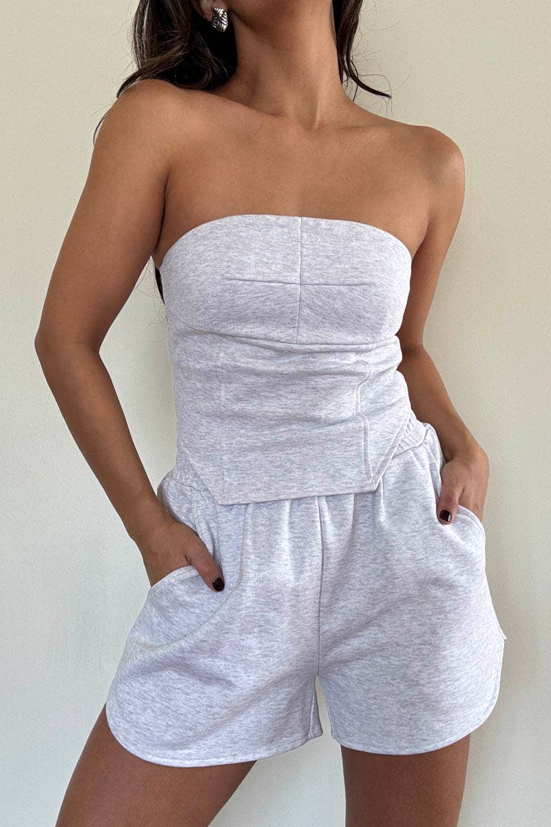 Terry Corset Top and Short Set